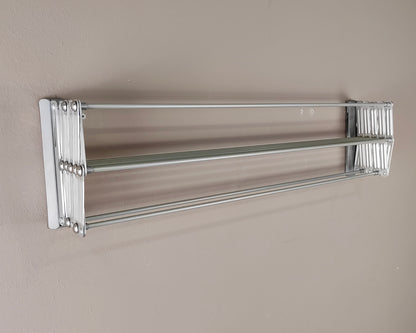 Totes Babies Space Saver Pro Wall-Mounted Aluminum Clothes Drying Rack, 31.5" Wide Accordion