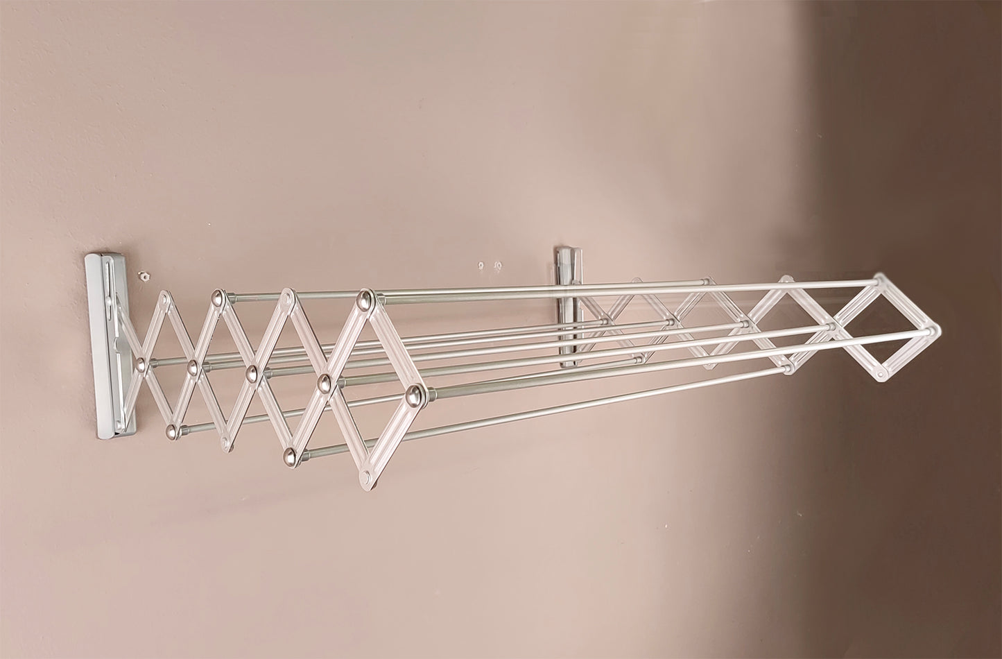 Totes Babies Space Saver Pro Wall-Mounted Aluminum Clothes Drying Rack, 31.5" Wide Accordion
