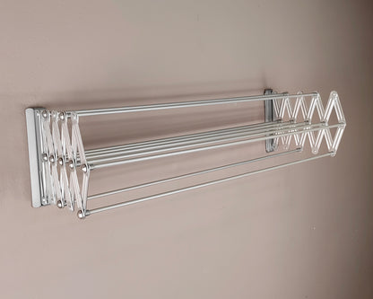 Totes Babies Space Saver Pro Wall-Mounted Aluminum Clothes Drying Rack, 31.5" Wide Accordion