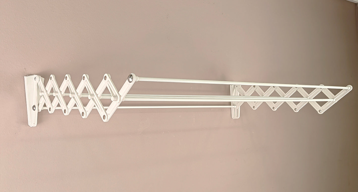 Totes Babies Space Saver Pro Wall-Mounted Clothes Drying Rack - Expandable 31.8" Wide Accordion