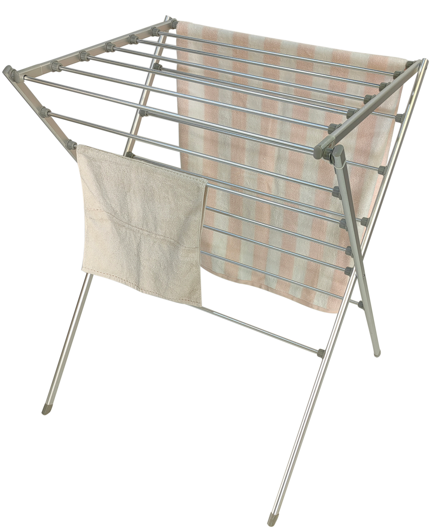 Totes Babies Premium Aluminum Foldable Air Drying Laundry Rack, Free-Standing, Easy Assembly, 12 Rails, 36-in.