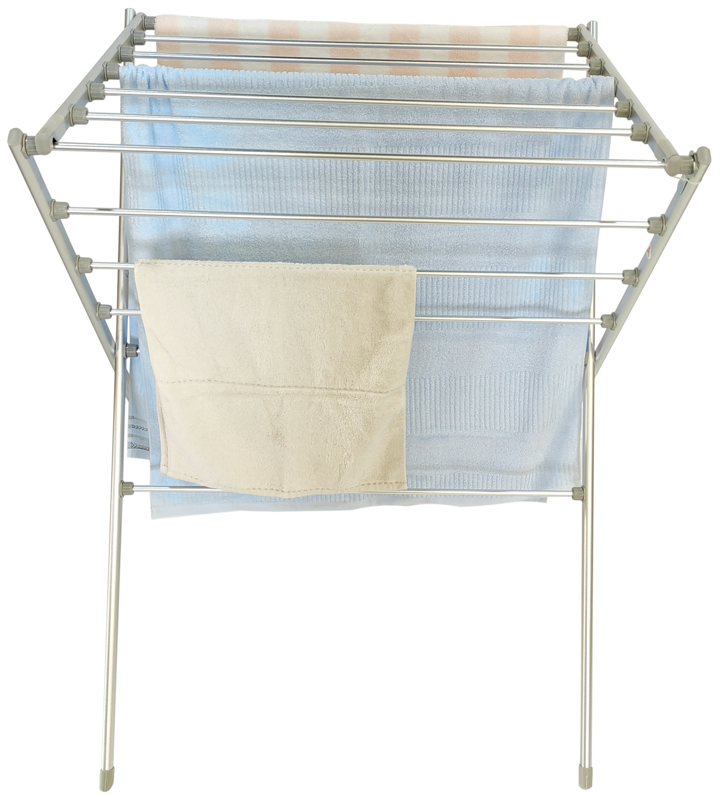 Totes Babies Premium Aluminum Foldable Air Drying Laundry Rack, Free-Standing, Easy Assembly, 12 Rails, 36-in.
