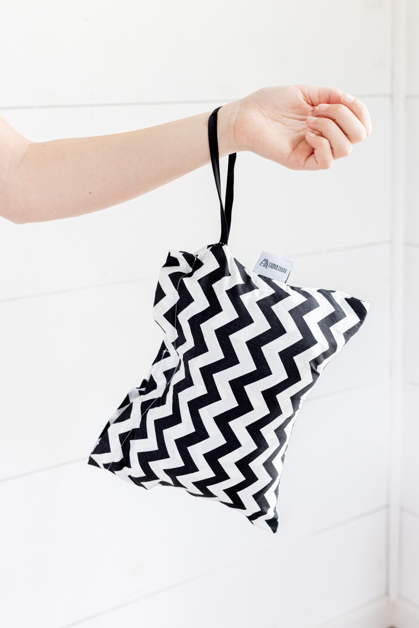 Black and White Chevron Shopping Cart and High Chair Cover