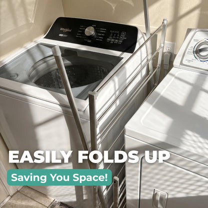 Totes Babies Premium Aluminum Foldable Air Drying Laundry Rack, Free-Standing, Easy Assembly, 12 Rails, 36-in.