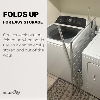 Totes Babies Premium Aluminum Foldable Air Drying Laundry Rack, Free-Standing, Easy Assembly, 12 Rails, 36-in.