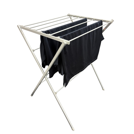 Totes Babies Premium Aluminum Foldable Air Drying Laundry Rack, Free-Standing, Easy Assembly, 12 Rails, 36-in.