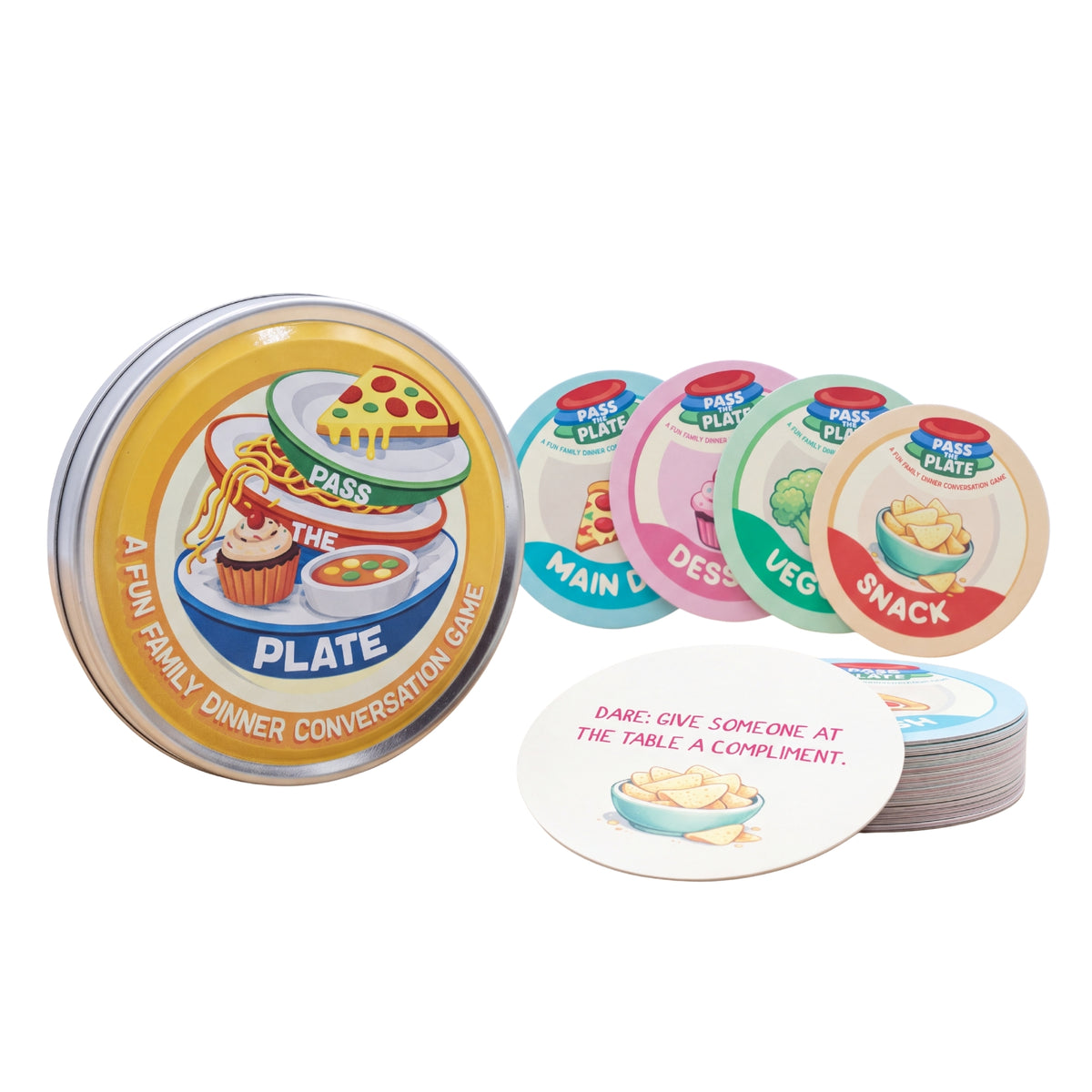 Pass The Plate – Family Fun Conversation Card Game For Parents & Kids