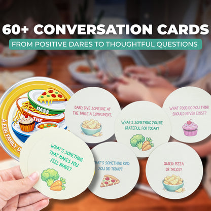 Pass The Plate – Family Fun Conversation Card Game For Parents & Kids